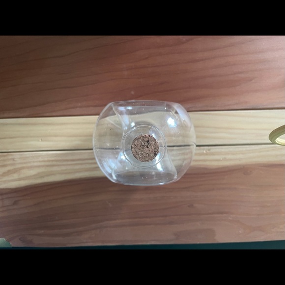 Glass round bottle with a hole - Picture 3 of 6